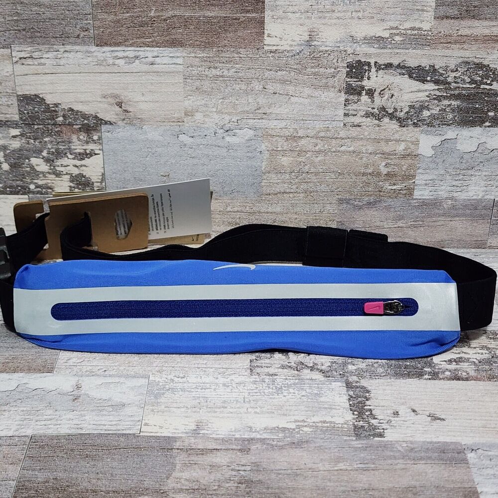Nike Slim 3.0 Waist Pack Running Fanny Pack Belt Bag Stretch Blue NEW